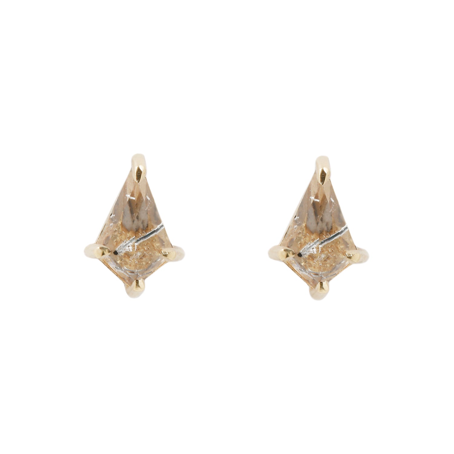 Small Quartz Kite Studs by Lauren Wolf Jewelery | ESEQUELETO