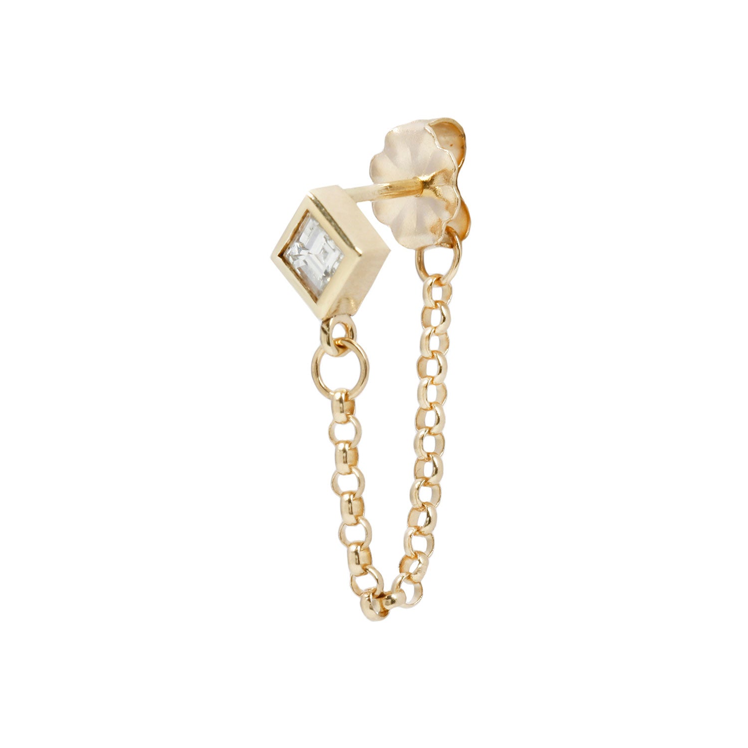 Carré Diamond Chain Single Stud