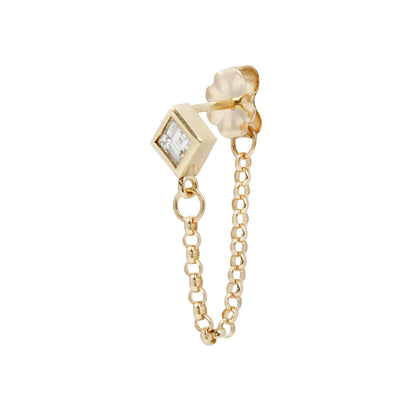Carré Diamond Chain Single Stud