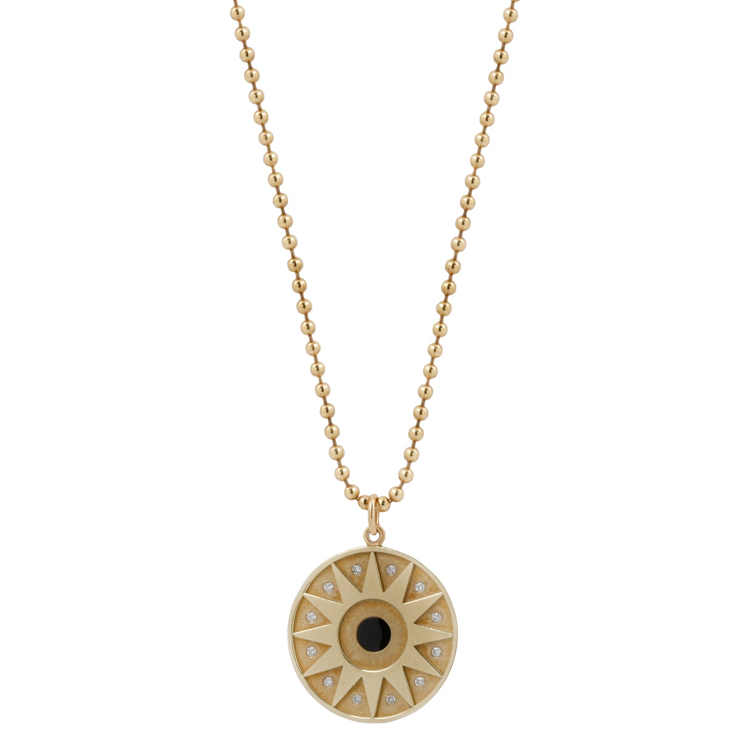 Star Black Onyx and Diamond Necklace