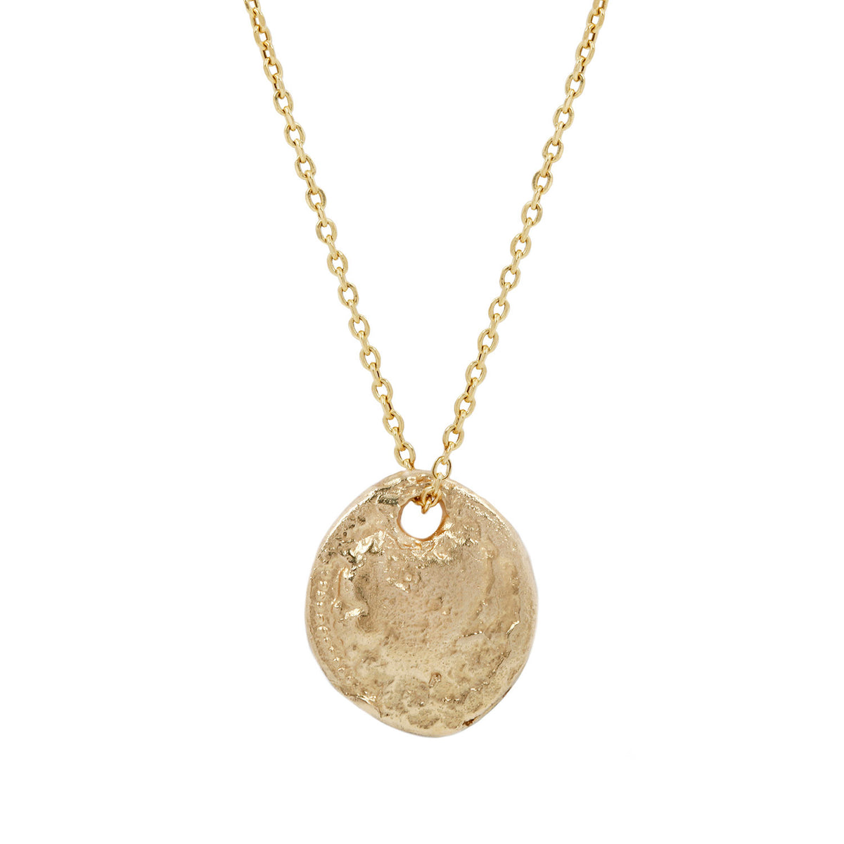 III Gold Circle Pendant Necklace