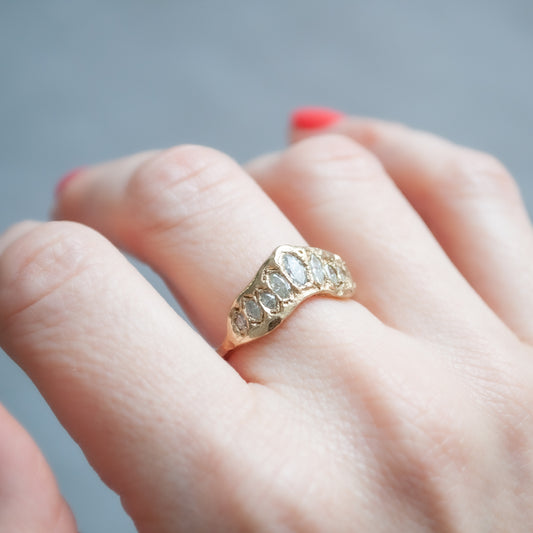 LX Marquise Diamond V Shape Scatter Ring