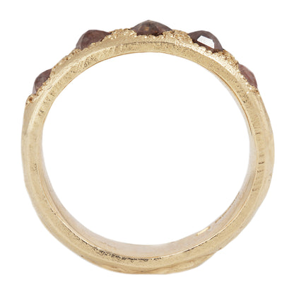 LX Hexagon Diamond Scatter Ring