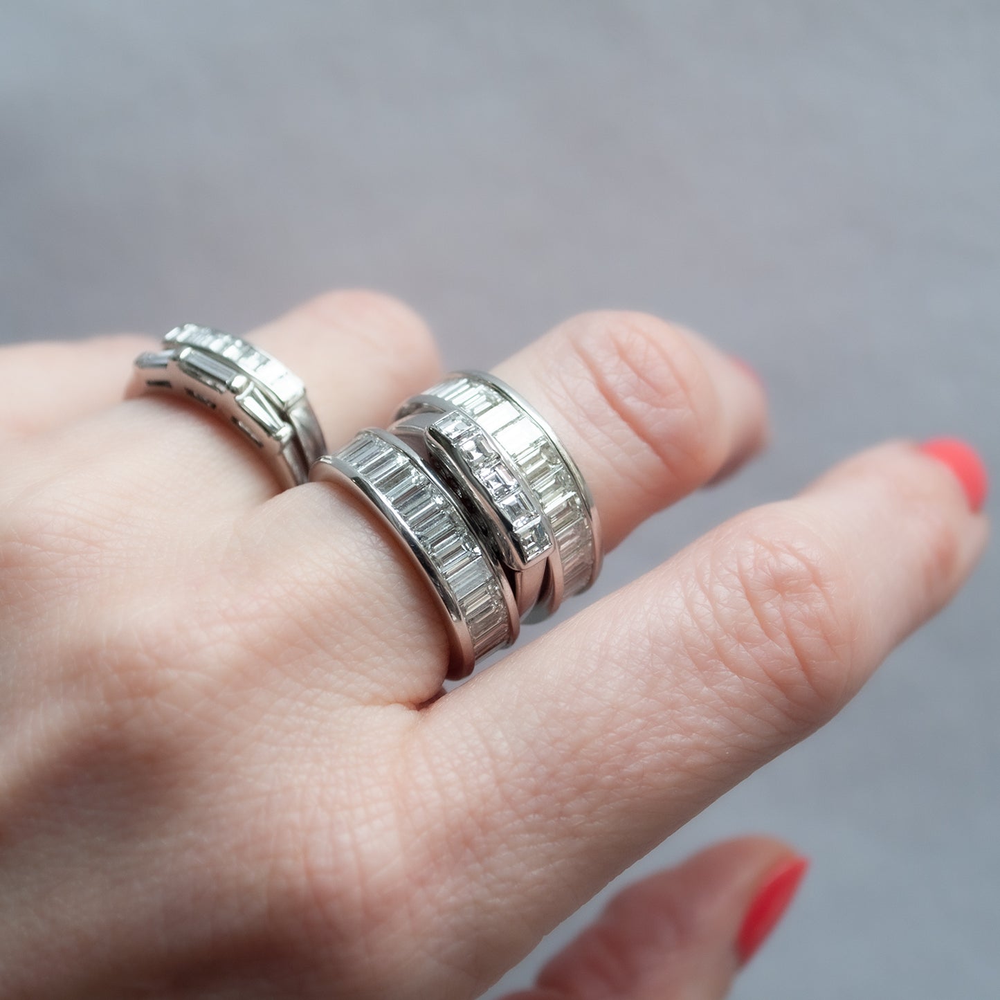 Platinum Baguette Eternity Band