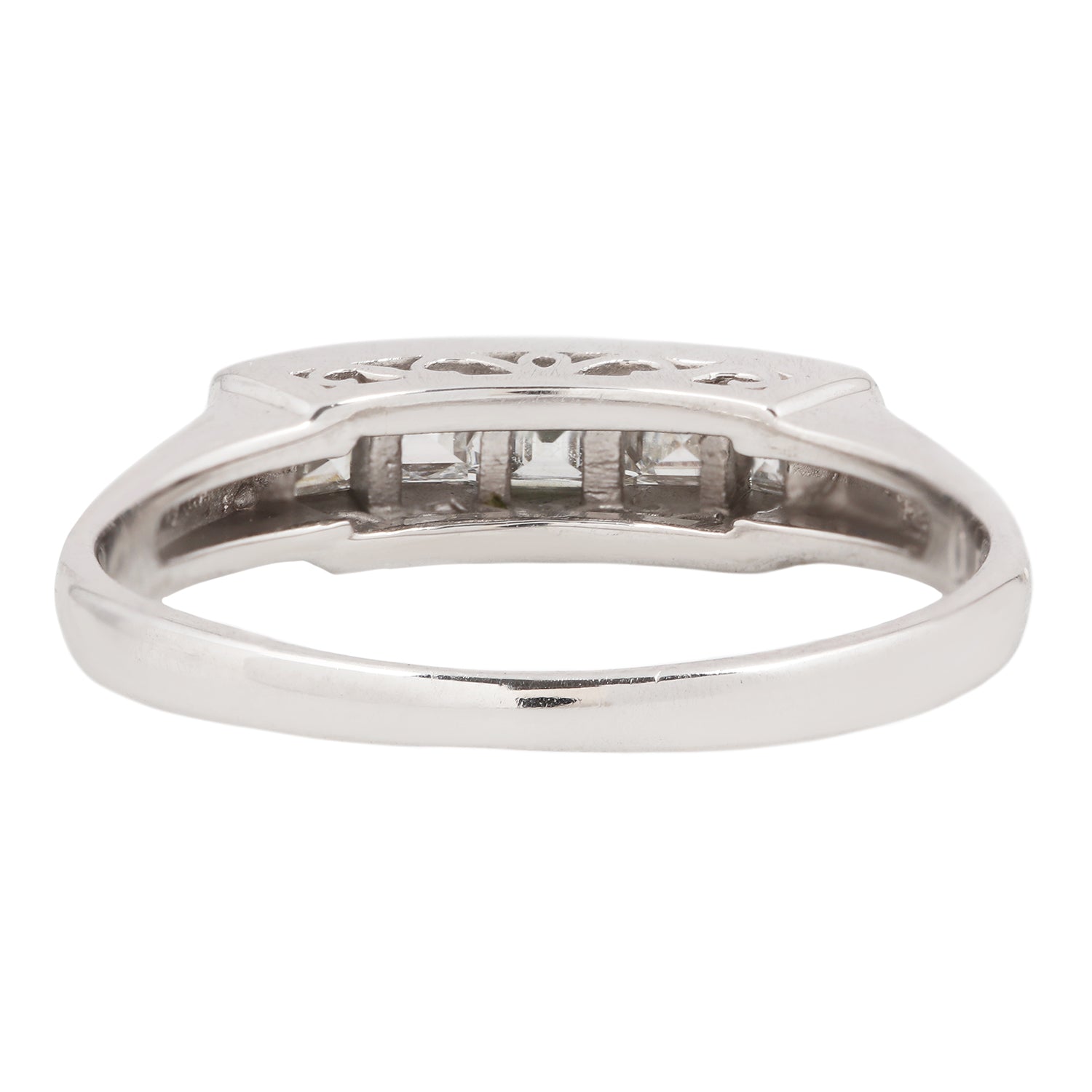 Platinum Five Diamond Bar Ring