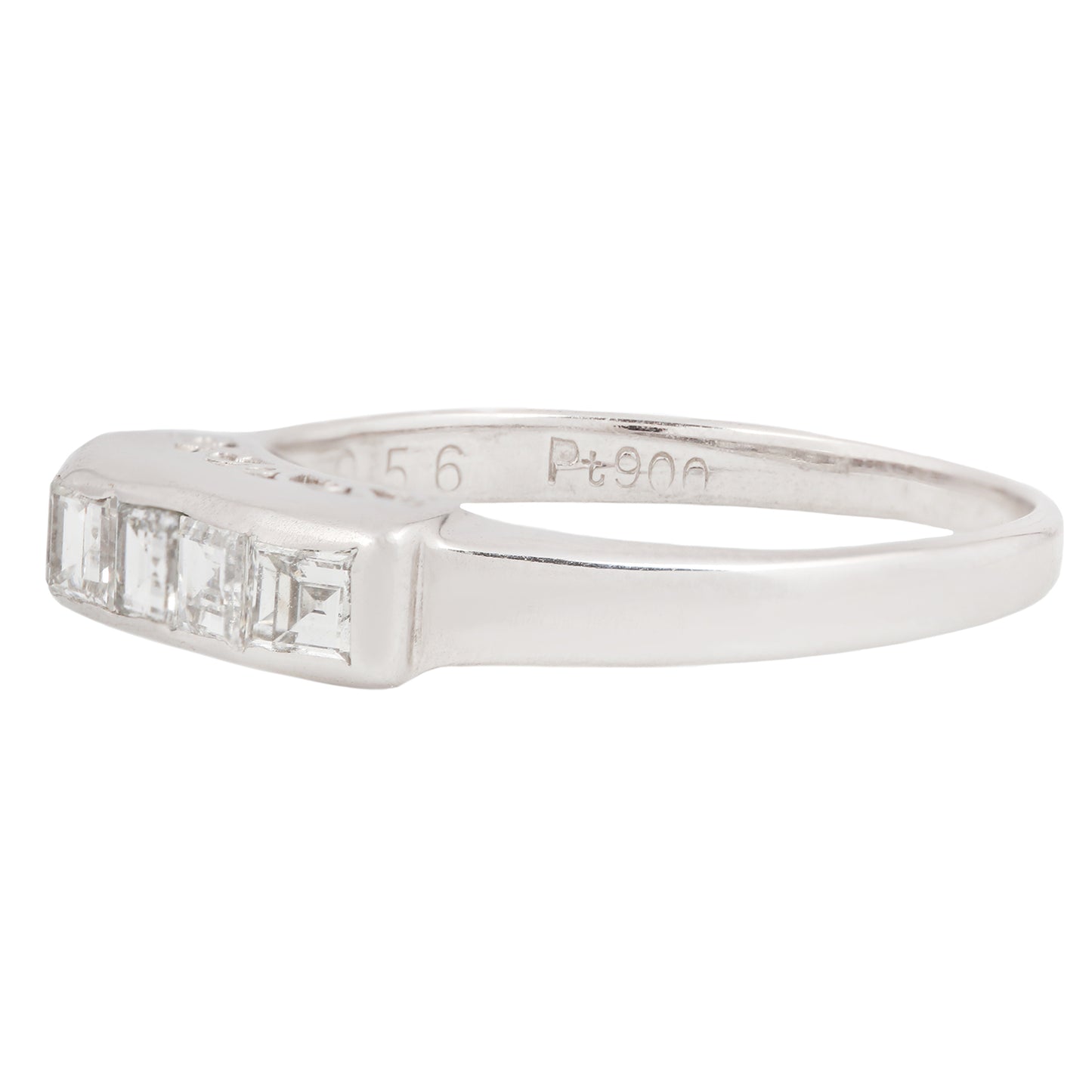 Platinum Five Diamond Bar Ring
