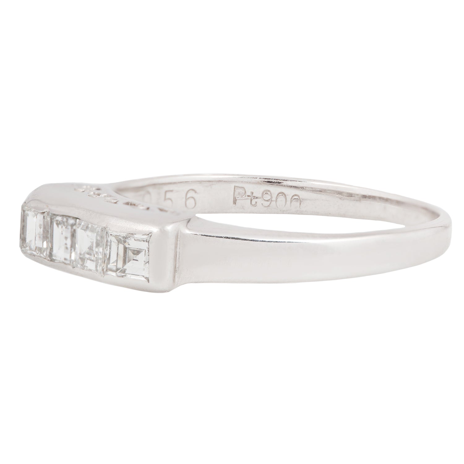 Platinum Five Diamond Bar Ring