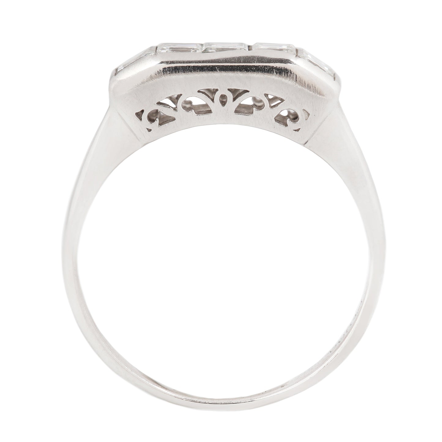 Platinum Five Diamond Bar Ring