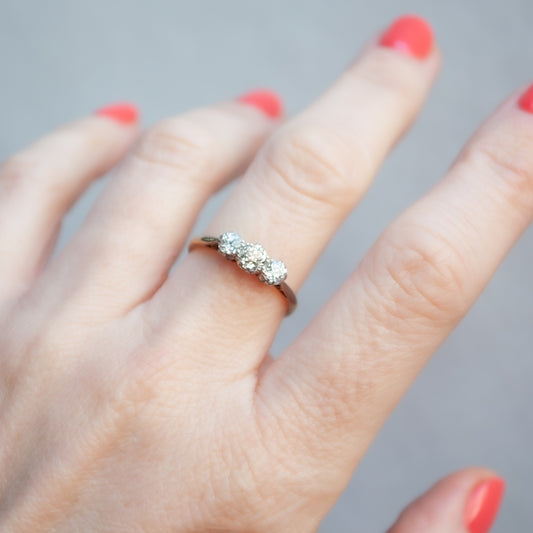 Vintage Trio Diamond Ring