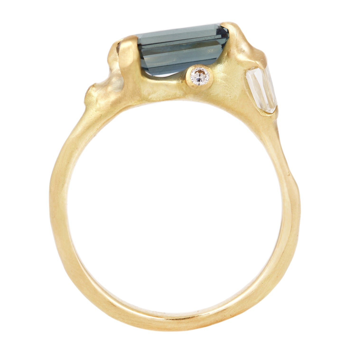 Blue Sapphire Cluster Ring