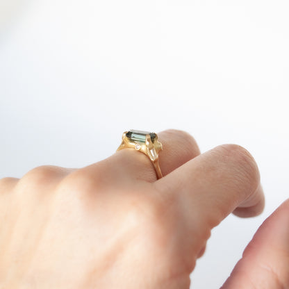 Blue Sapphire Cluster Ring