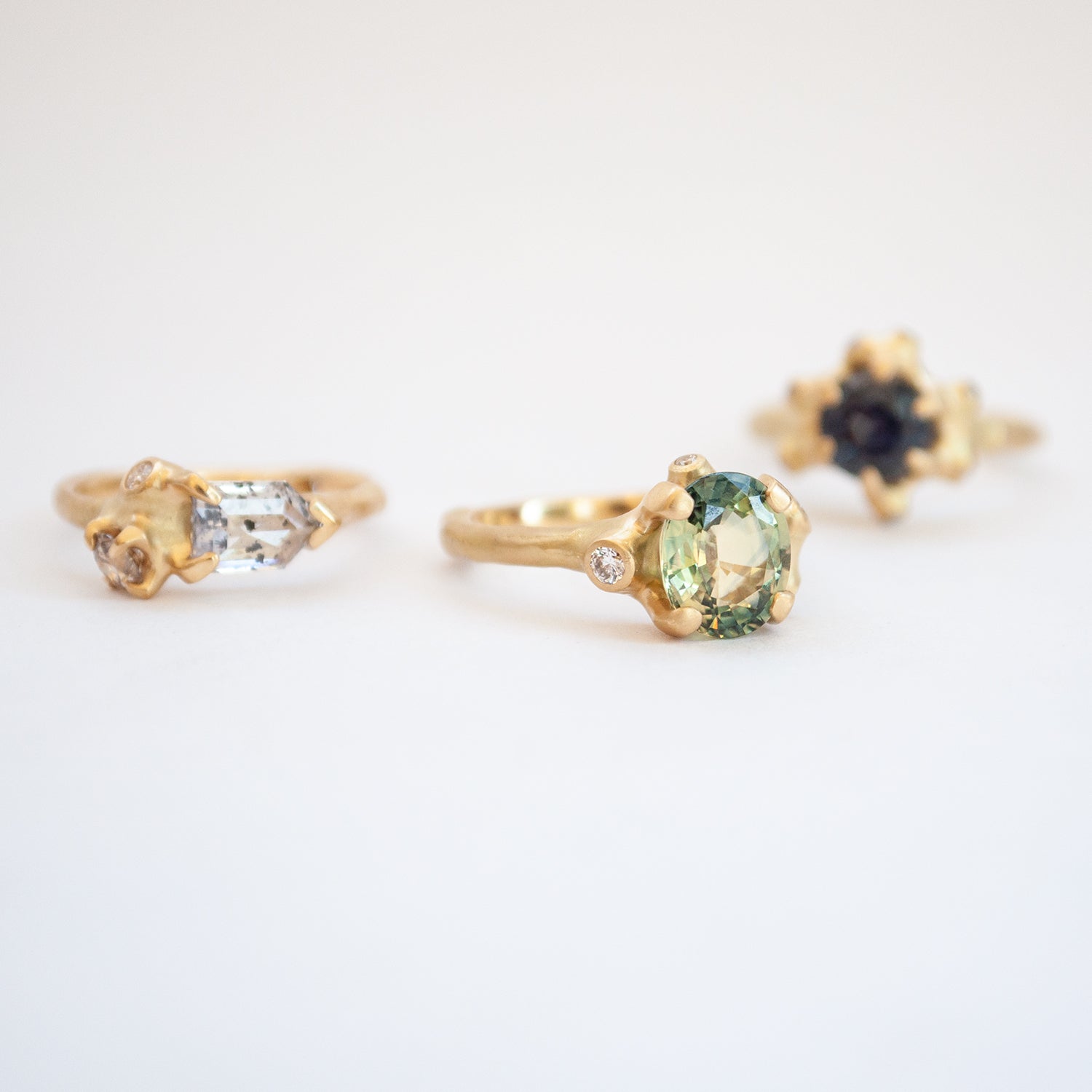 Ink Blot Diamond Cluster Ring