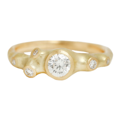 Six Barnacle White Diamond Ring