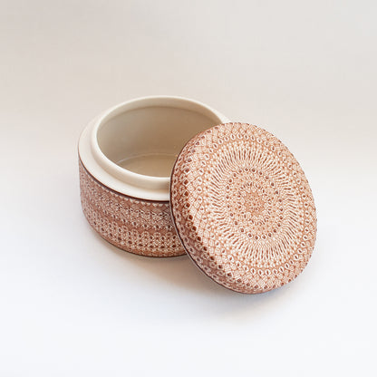 Small Flat Lidded Jar