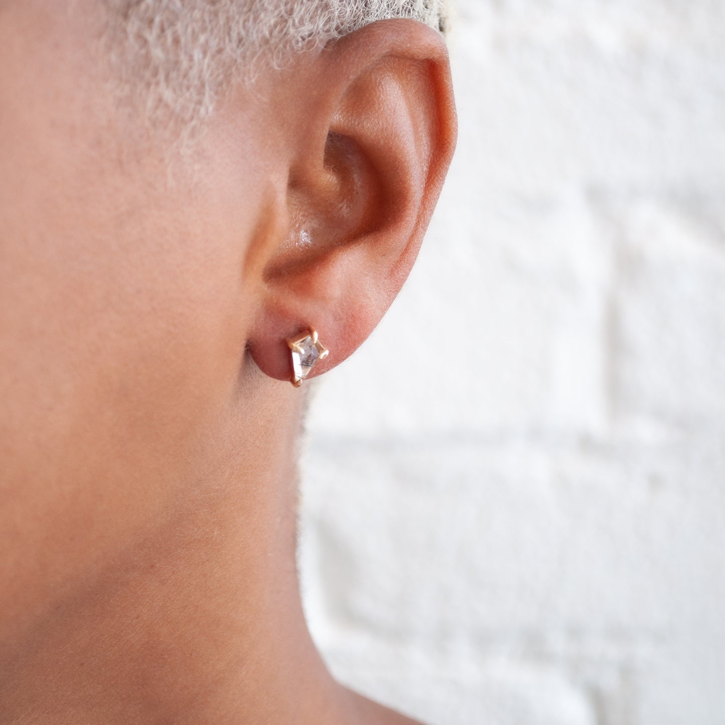 Small Quartz Kite Studs by Lauren Wolf Jewelery | ESEQUELETO
