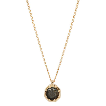 Quartz Octagon Necklace by Lauren Wolf shown on a white backdrop