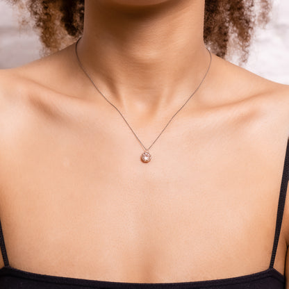 Lauren Wolf Morganite Necklace worn solo on the neck