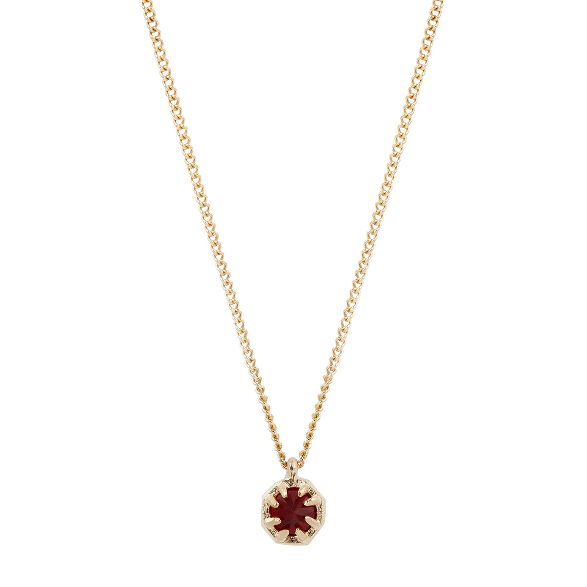 Small Ruby Octagon Necklace