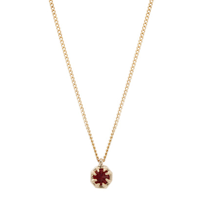 Small Ruby Octagon Necklace