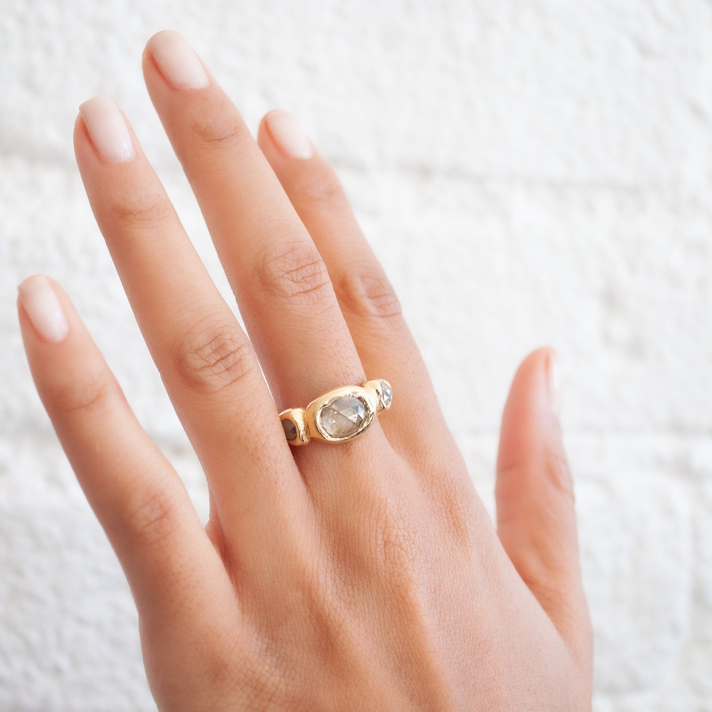 Firelight Diamond Signet Ring