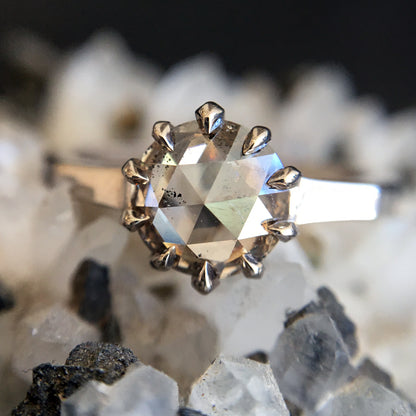 Dew Drop Diamond Solitaire Ring