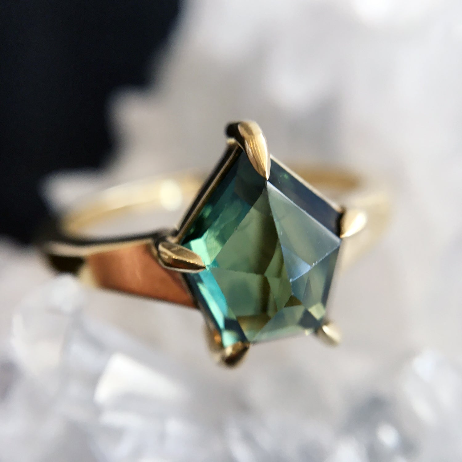 Forest Temple Sapphire Ring