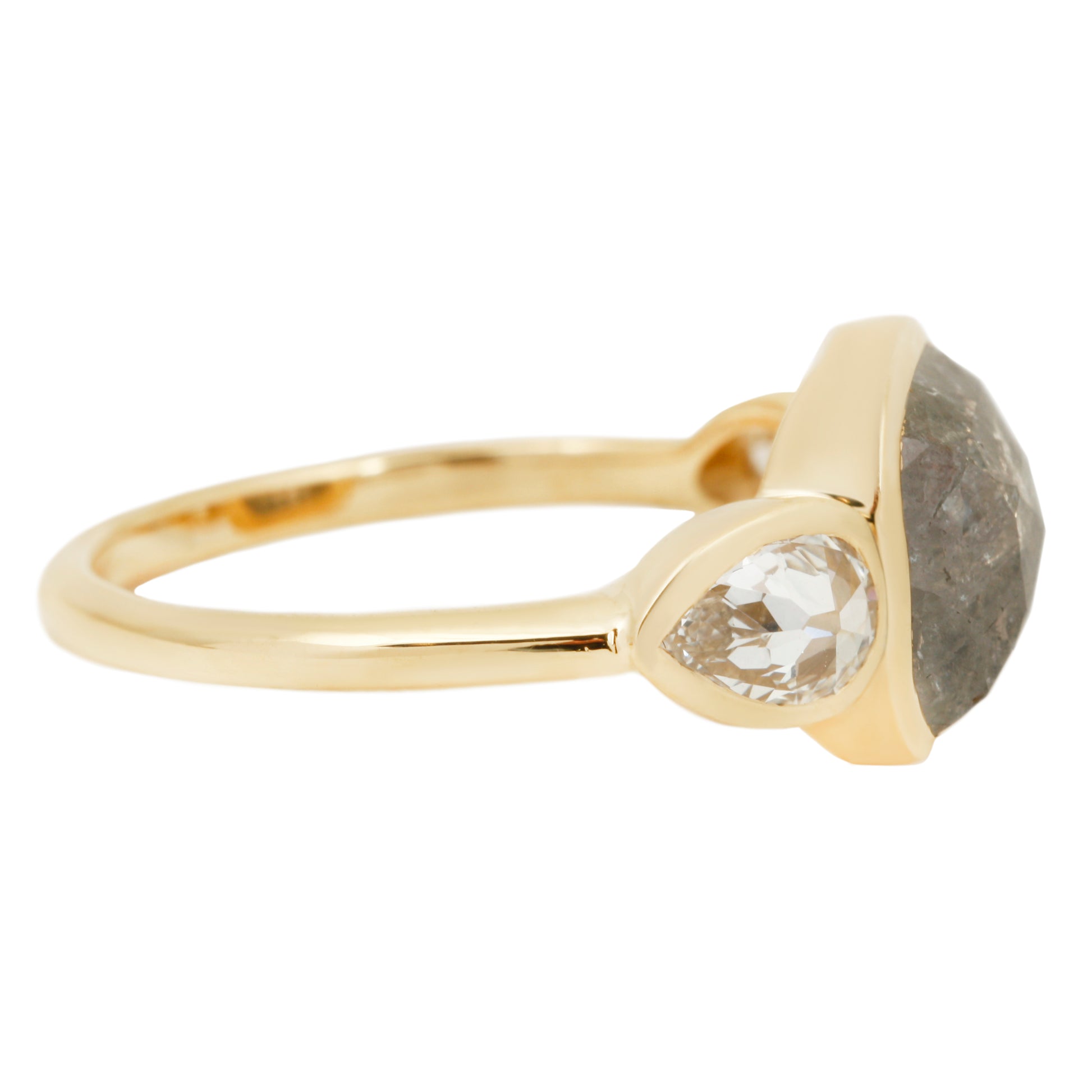 Foggy Mornings Three Stone Ring