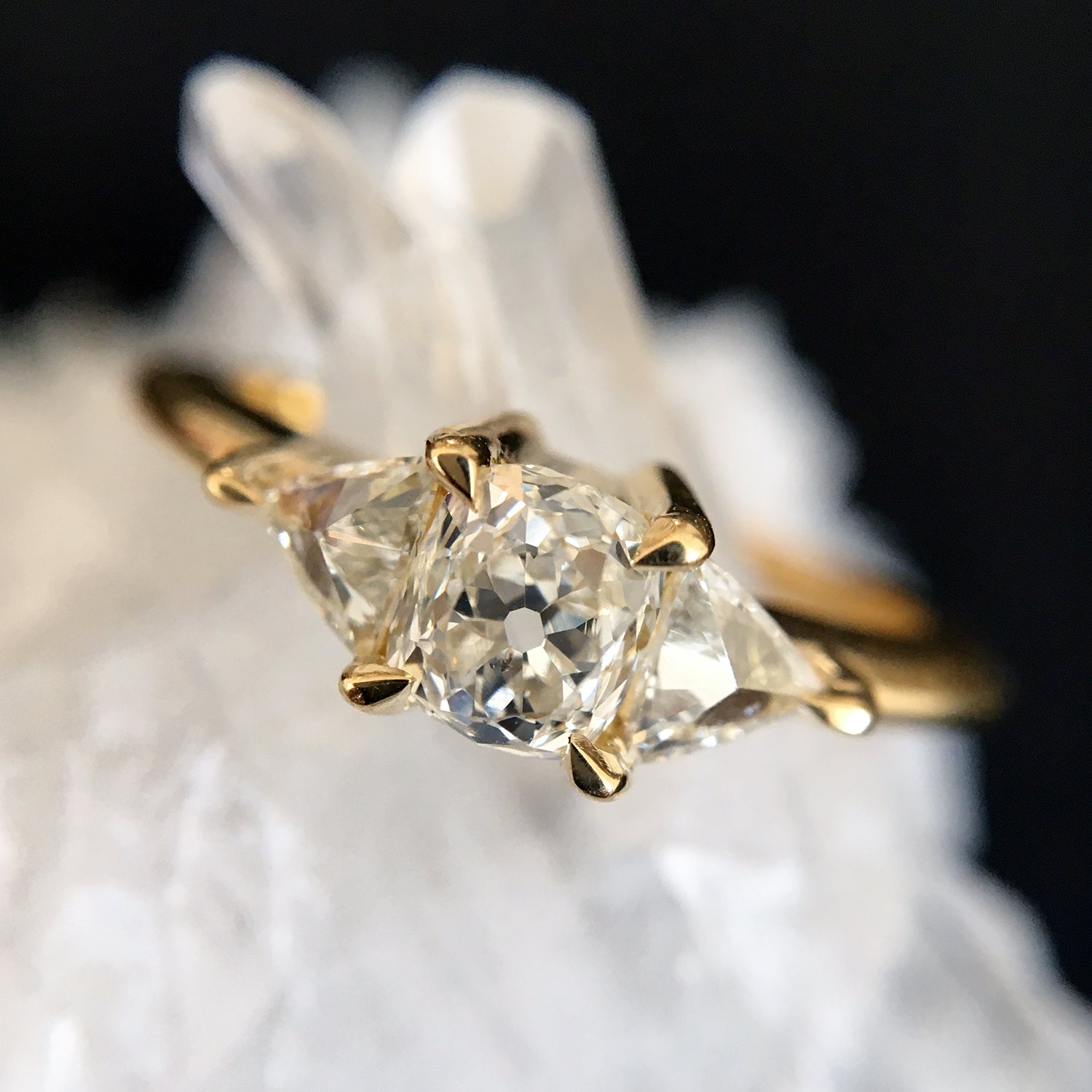 Snowdrop Three Stone Ring