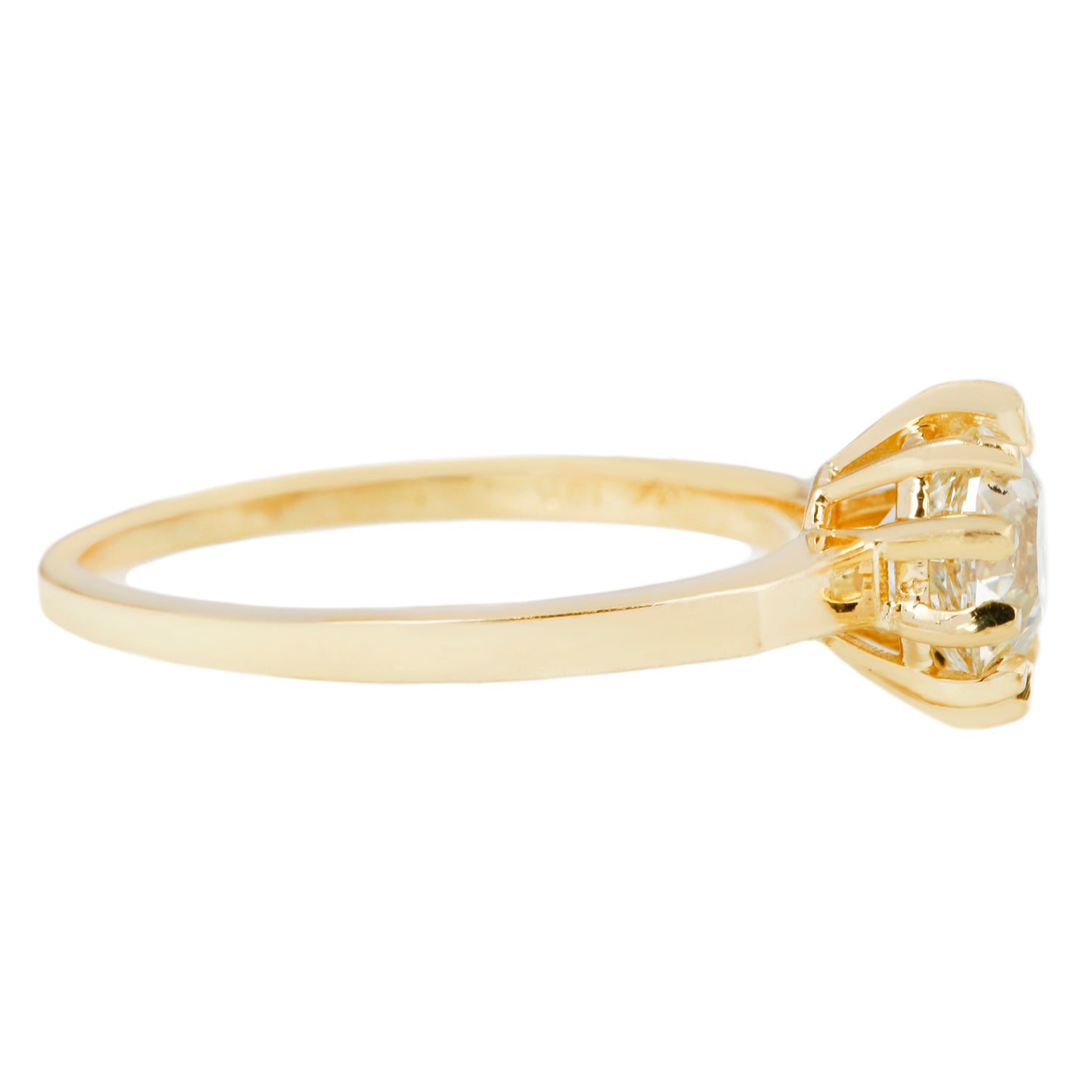 Mirror Diamond Solitaire Ring
