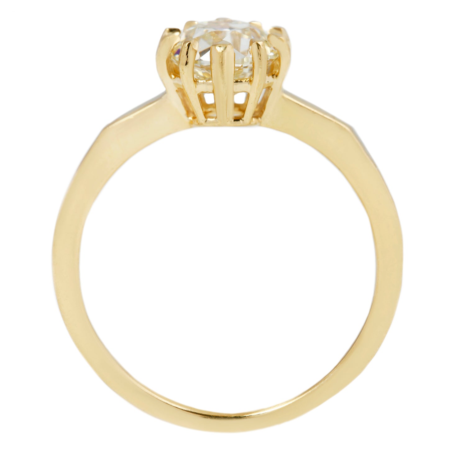 Mirror Diamond Solitaire Ring
