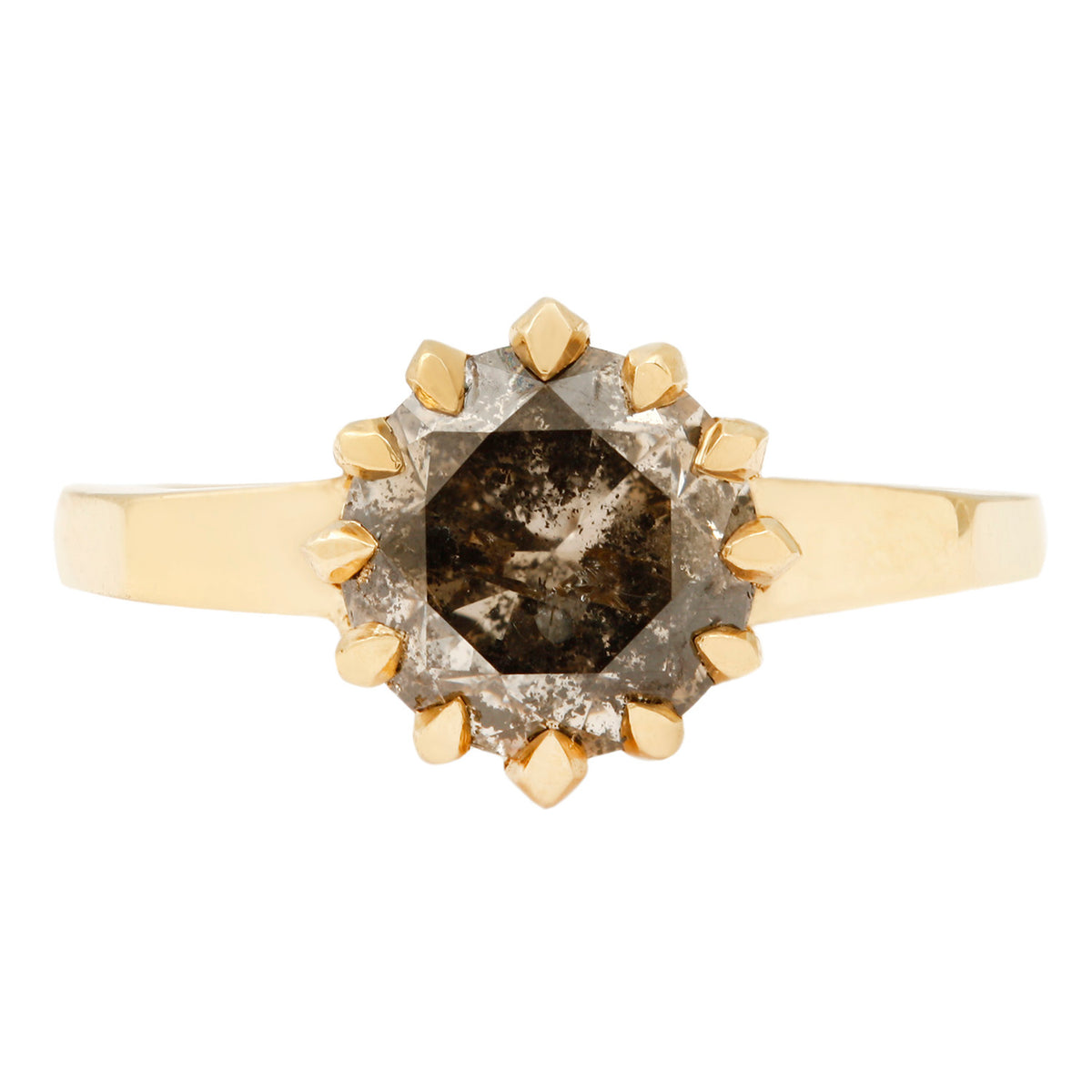 Golden Noir Diamond Ring