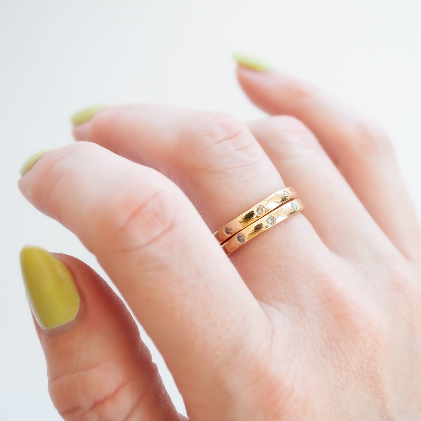 Nine Champagne Diamond Band