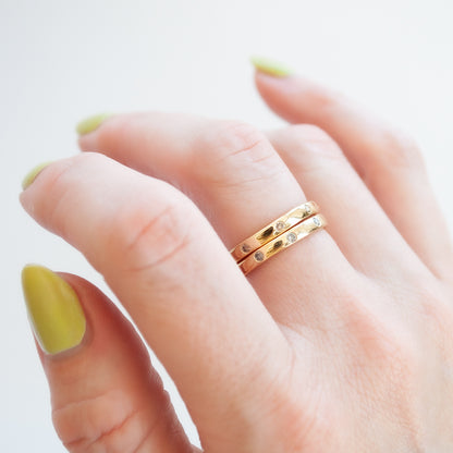 Nine Champagne Diamond Band