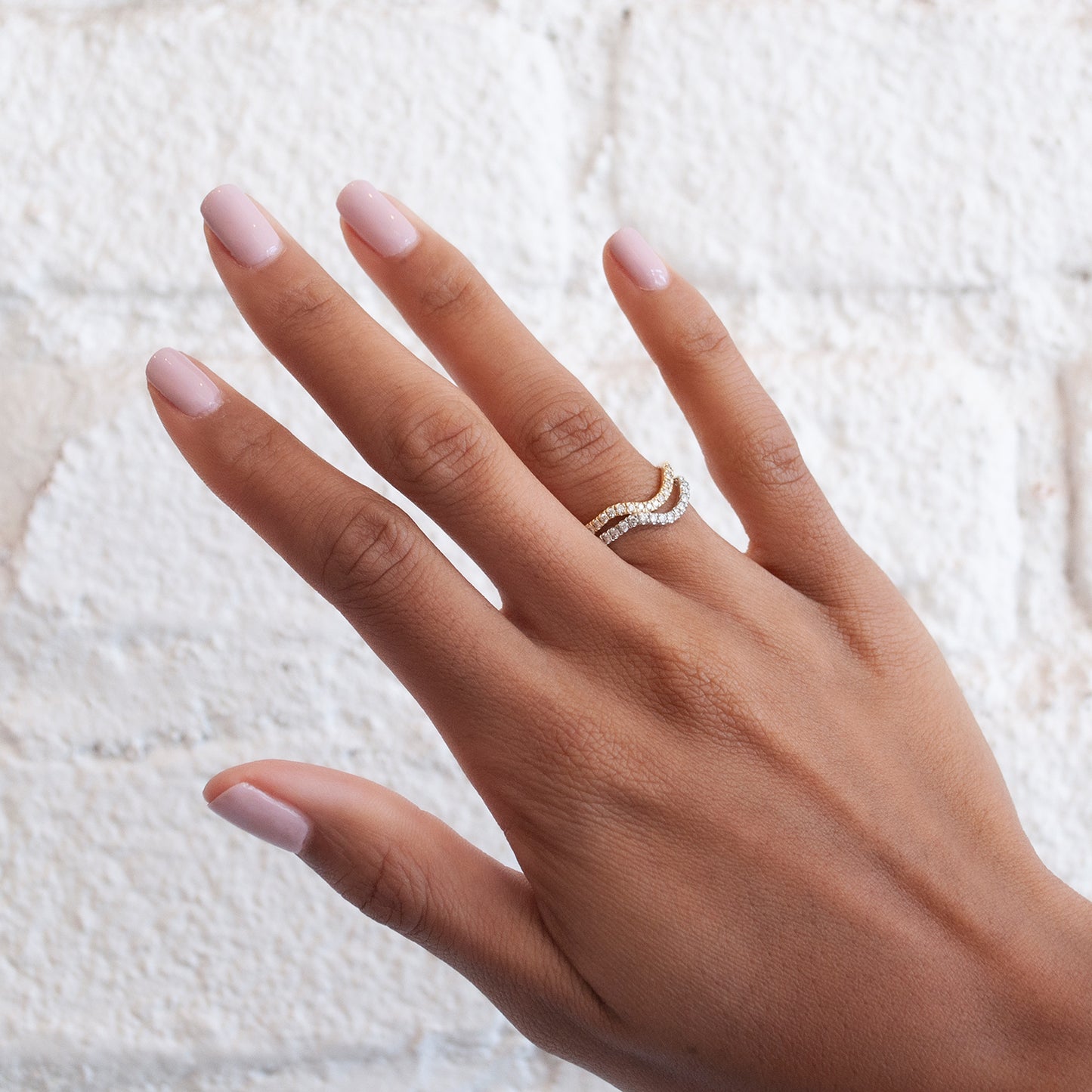 White Diamond Nesting Band