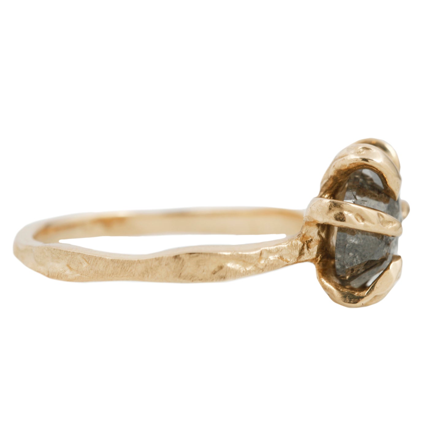 Hill Top Stingray Claw Solitaire Ring