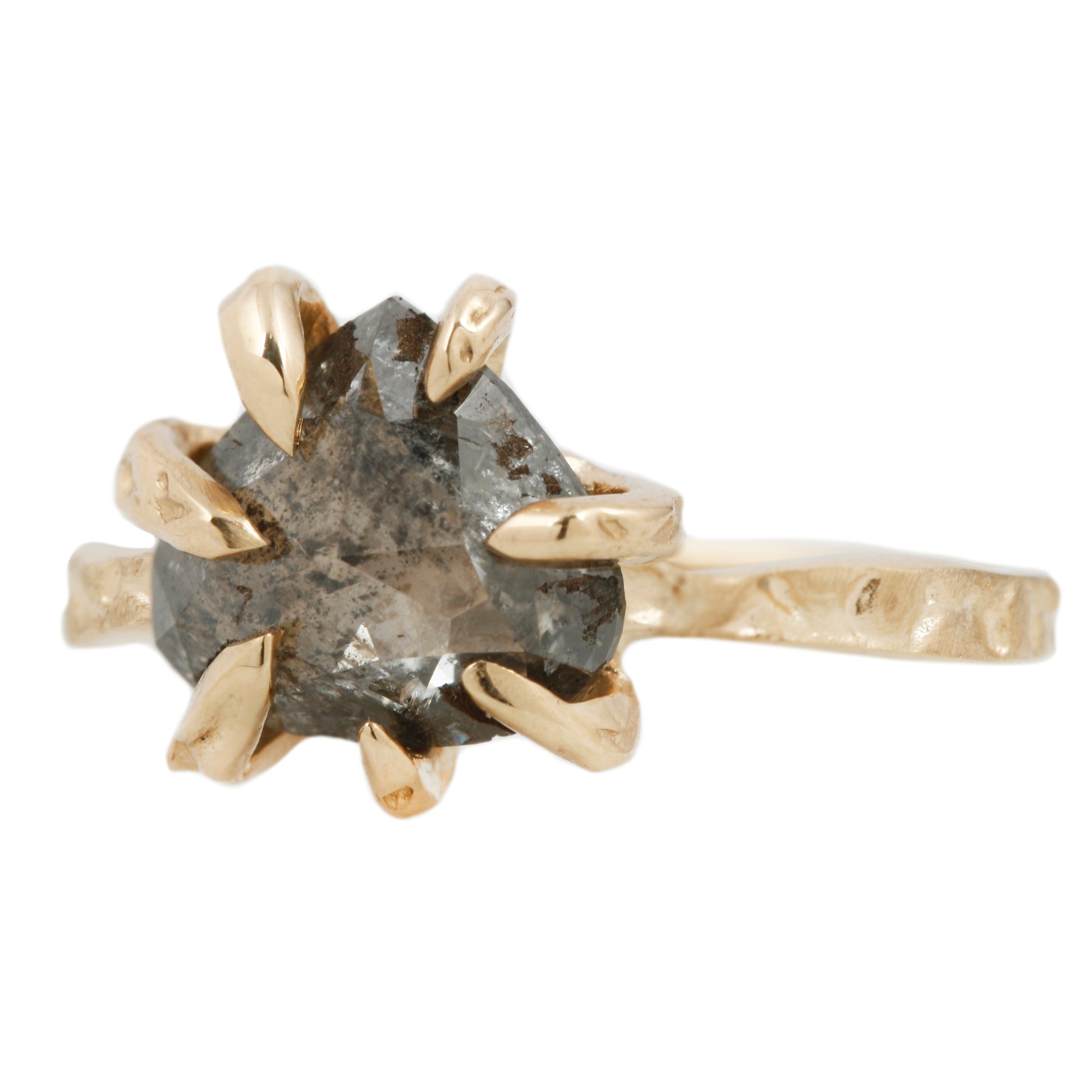 Hill Top Stingray Claw Solitaire Ring