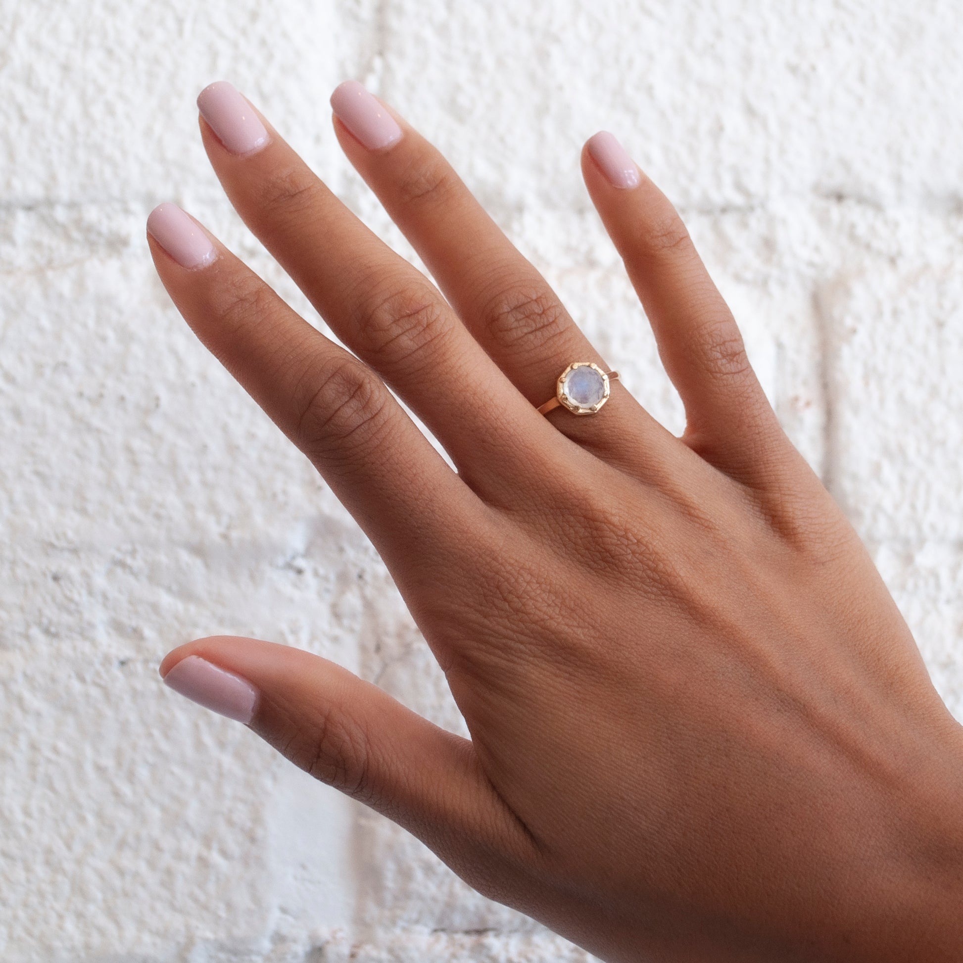 Rainbow Moonstone Ring