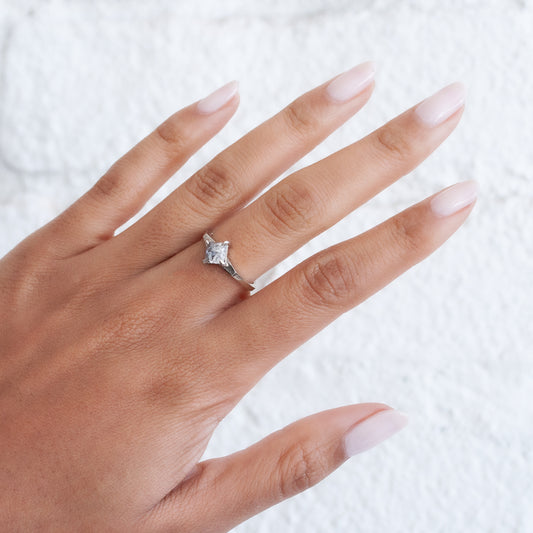 Princess Cut Diamond Solitaire