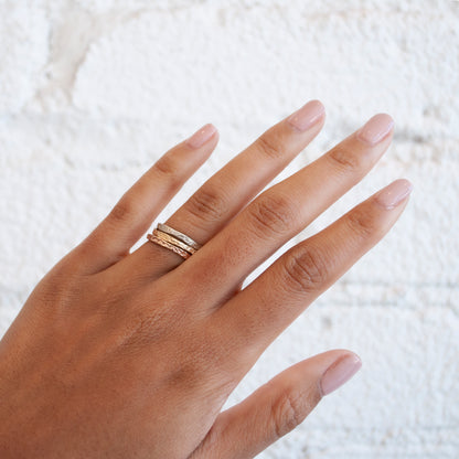 Rose Gold Snakeskin Stacking Band