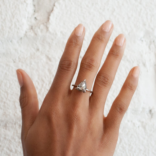 Platinum Contemporary Claw Ring