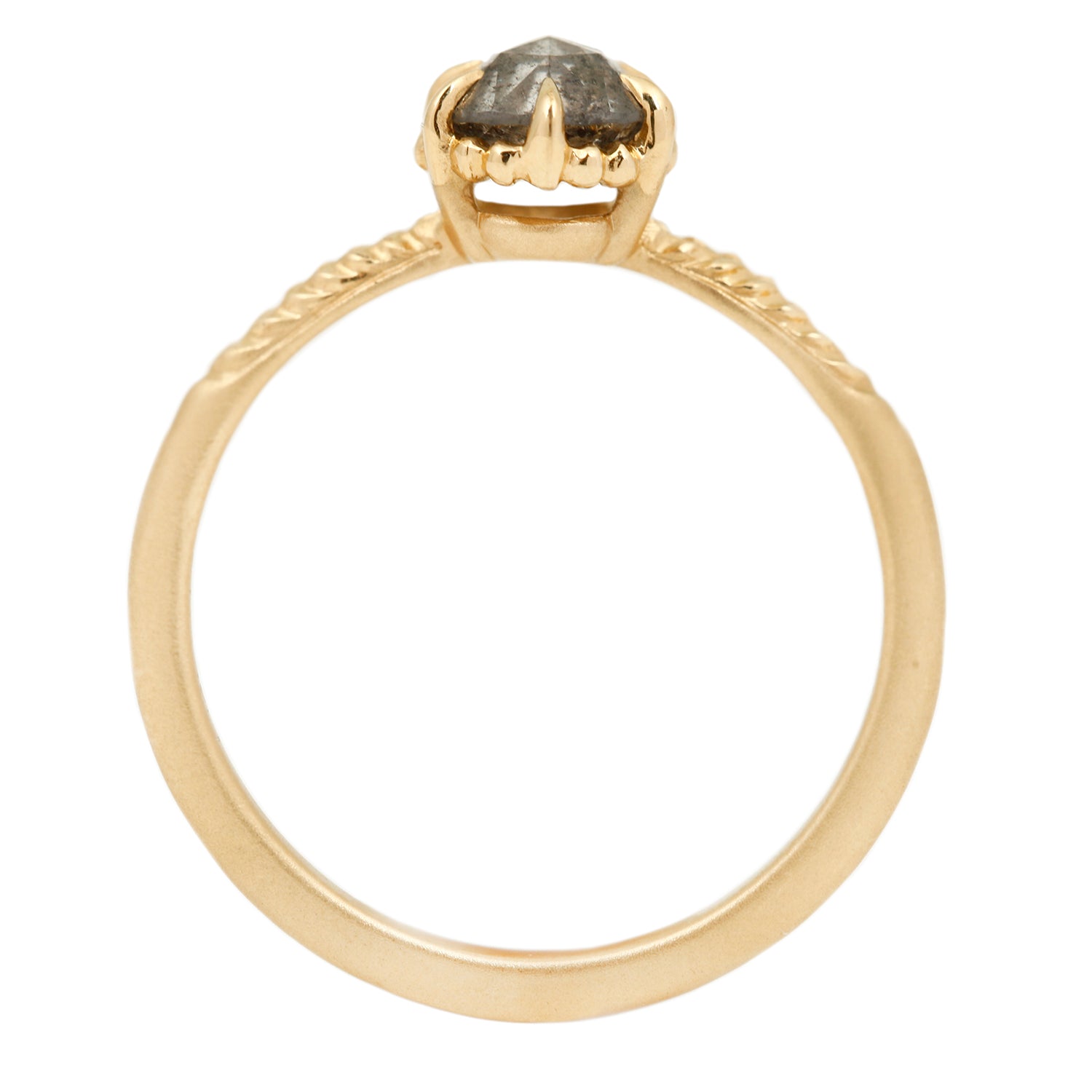 Salt & Pepper Diamond Evergreen Solitaire