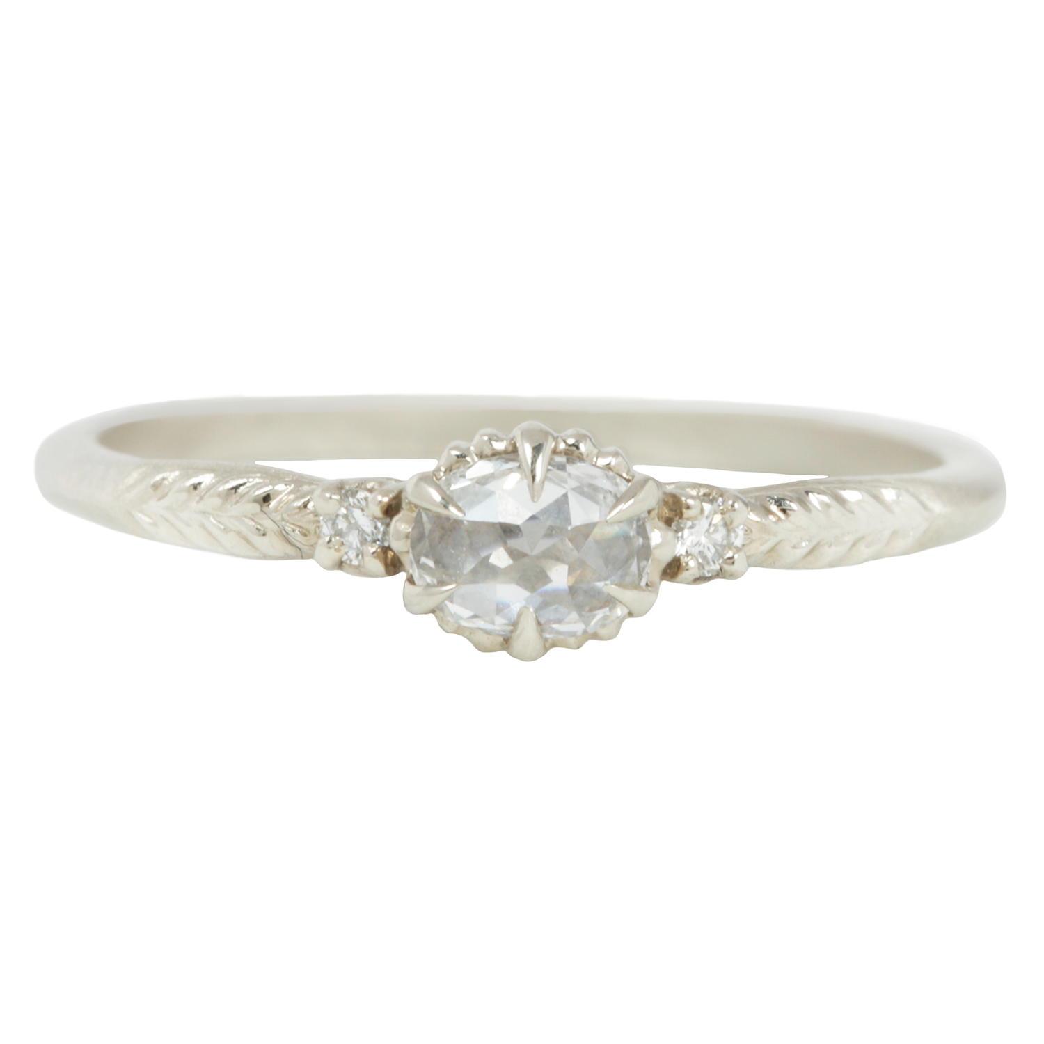 White Evergreen Diamond Cherie Ring