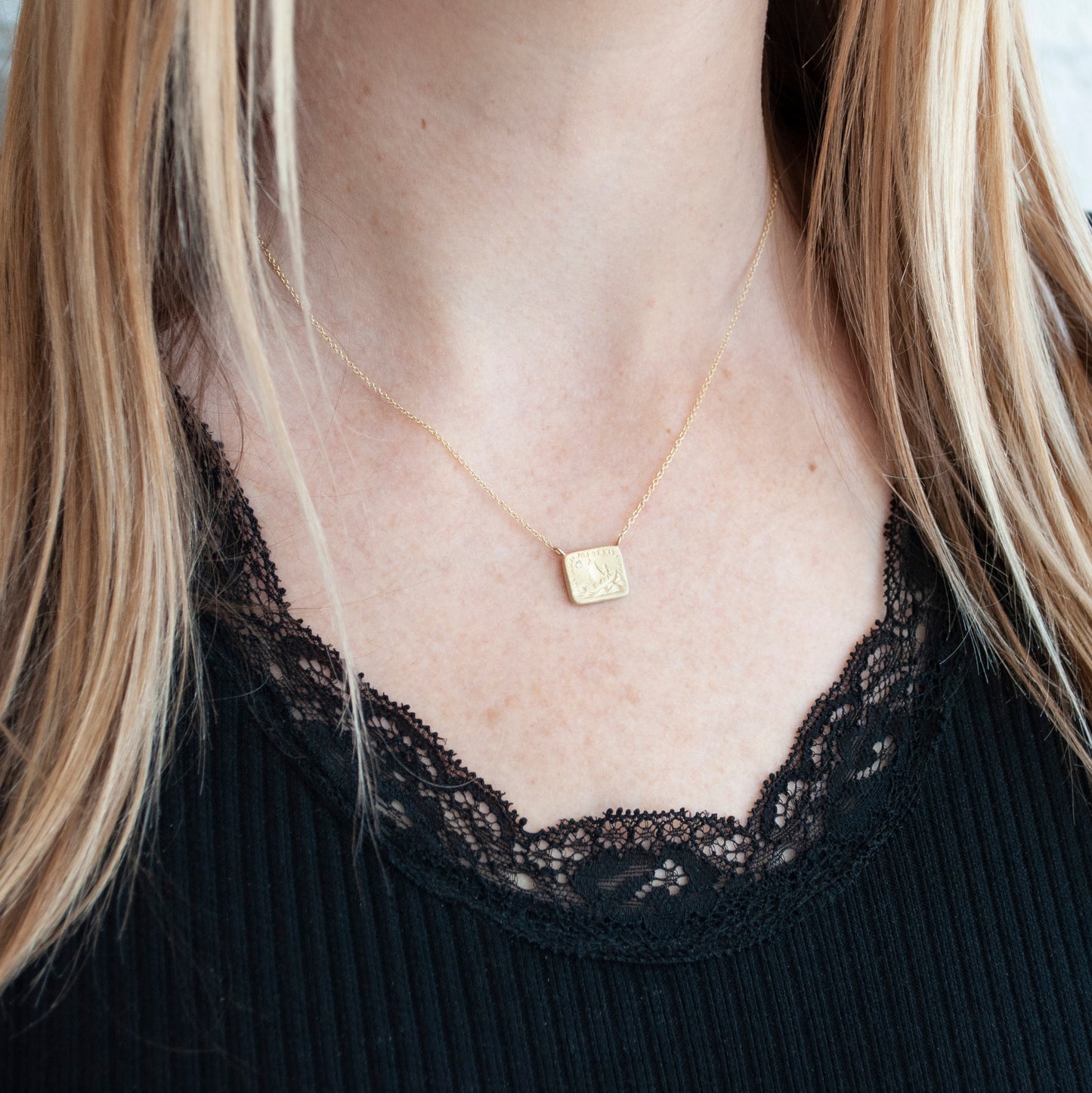 Cupid's Ship Diamond Necklace