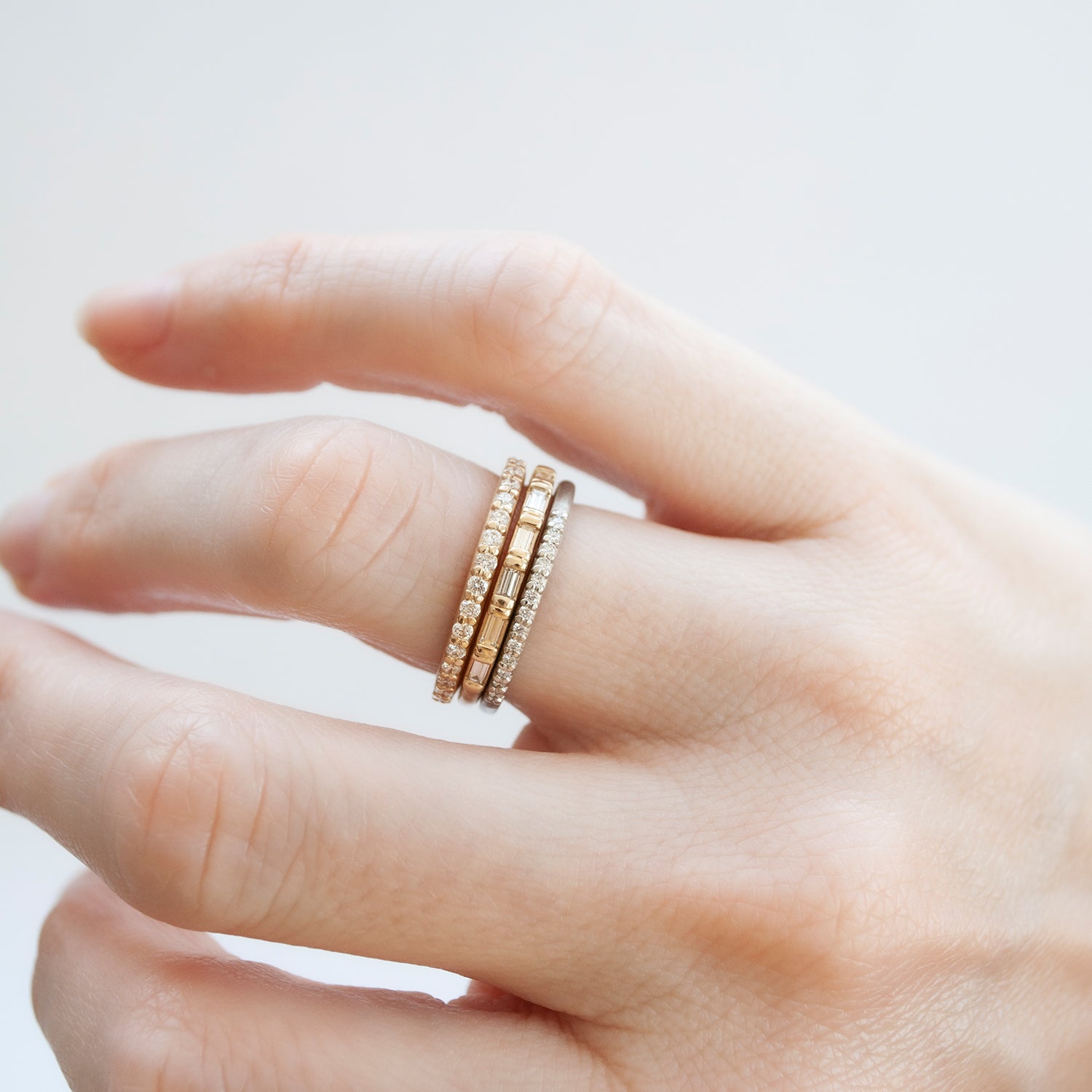 Slender Pavé Diamond Band