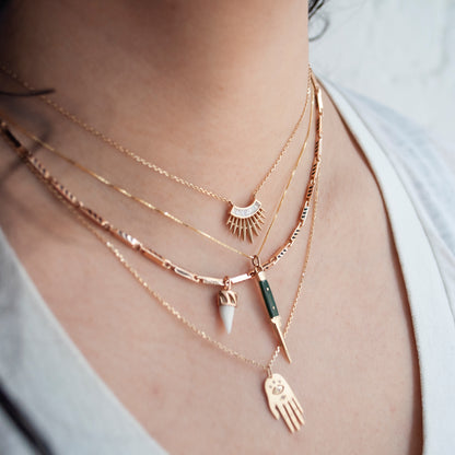 Rising Sun Diamond Necklace