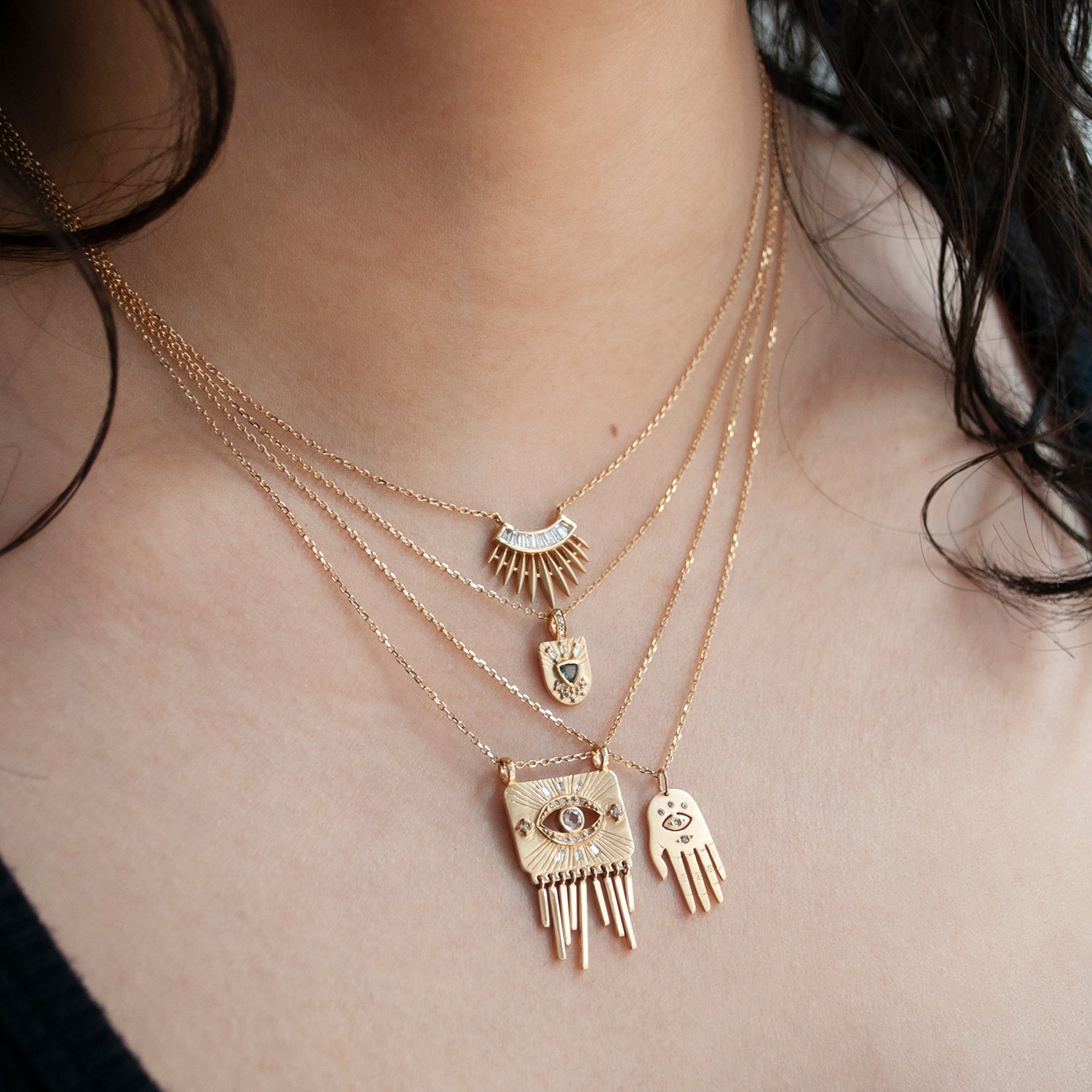 Small Dharma Hand Necklace
