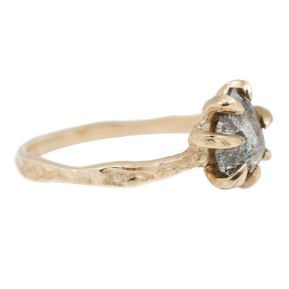 Salt & Pepper Diamond Stingray Claw Ring
