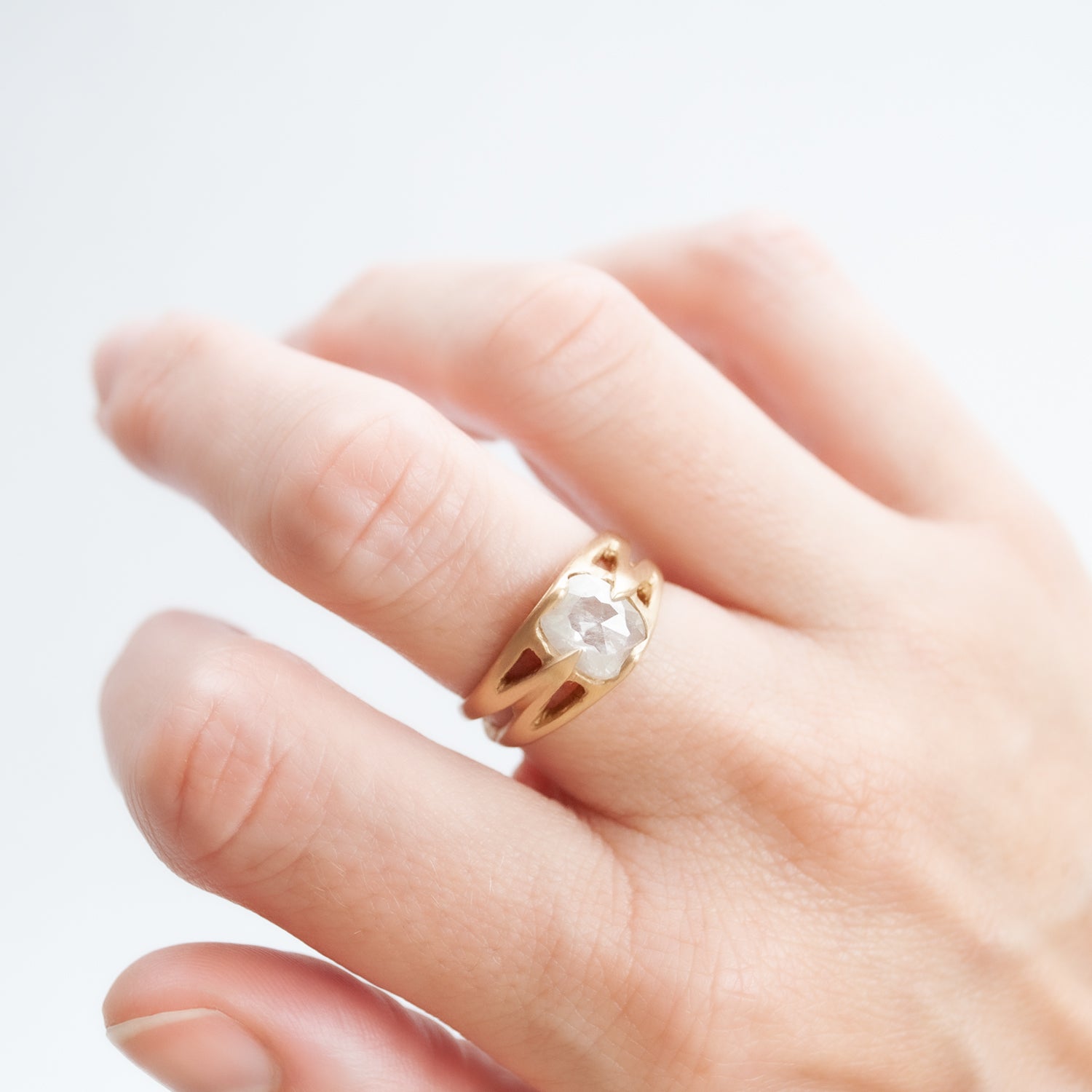 Gladiator Rose Cut Diamond Ring