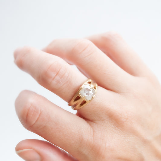 Gladiator Rose Cut Diamond Ring