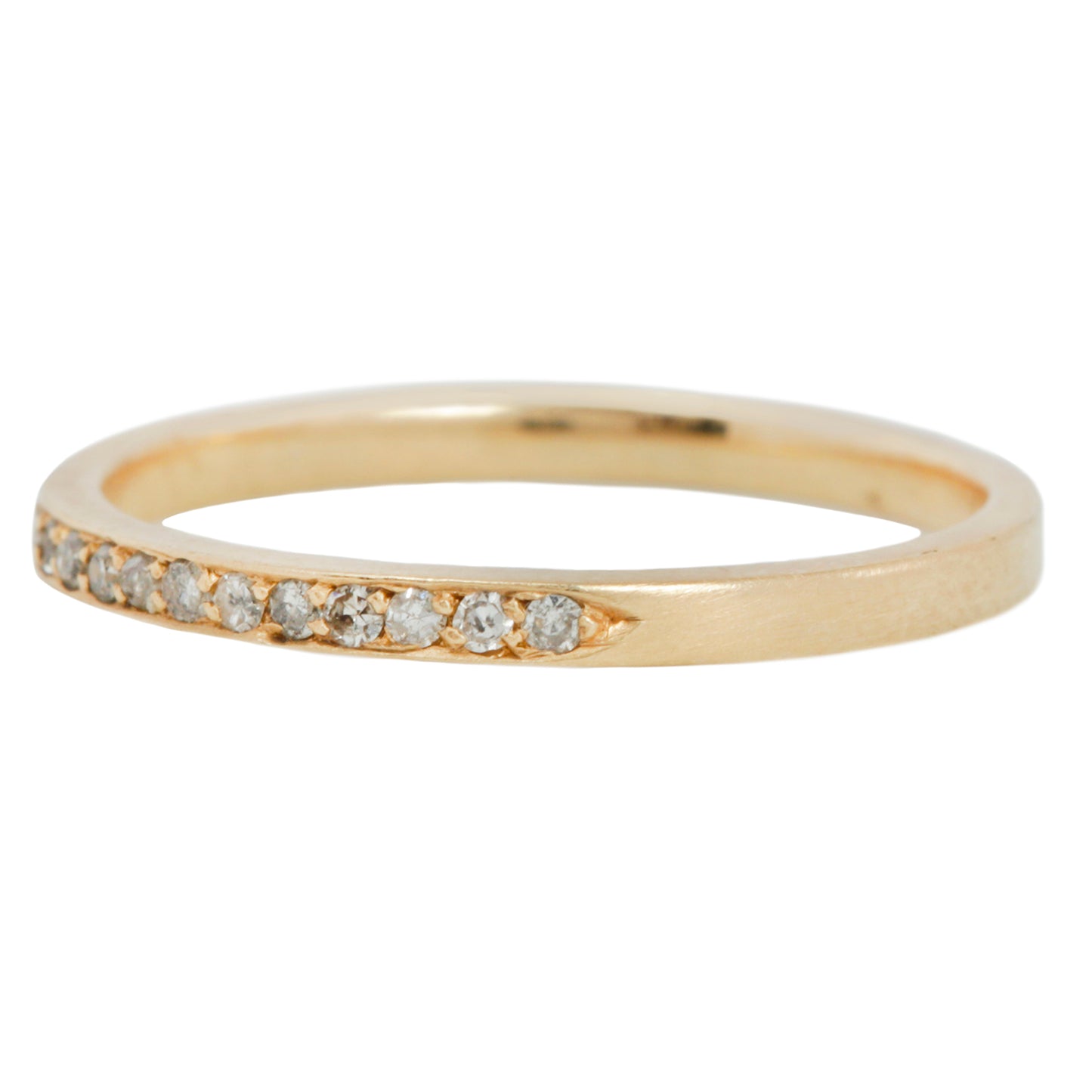 Fancy Pavé Half Eternity Band